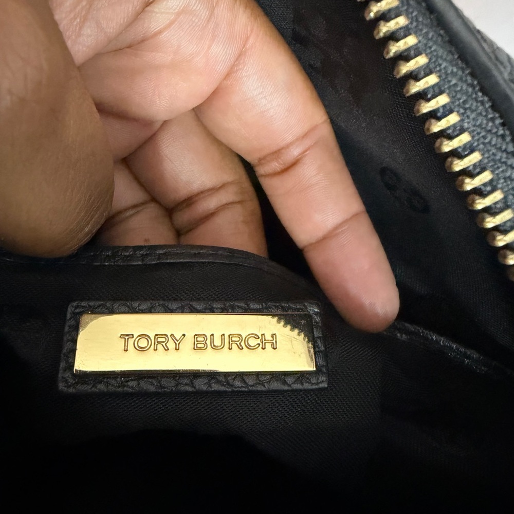 Tory Burch Black Pebbled Leather Crossbody Bag - Picture 3 of 8